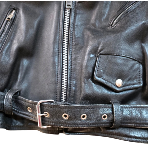 Vintage Wilson's Leather/Biker Jacket Mens size XL - Picture 3 of 15